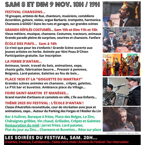 Festival des Chanteurs de Rue programme