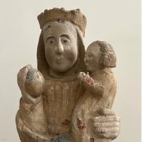 Présentation de la restauration de la statue de la Vierge à l'Enfant de la porte Saint-Malo