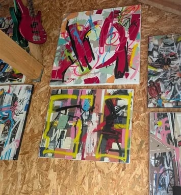 Exposition de Francis Formont (Peintures, collages)