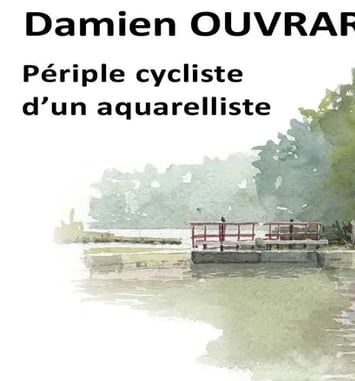 Exposition d'aquarelles réalisées le long des canaux bretons par un cyclo aquarelliste