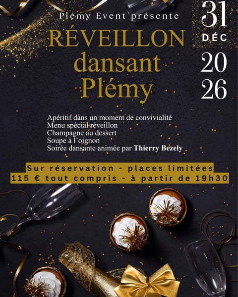 Réveillon dansant du jour de l’an à Plémy